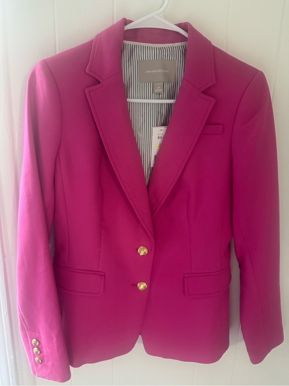 Banana Republic Women's Bright Fuchsia Tailored Blazer